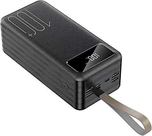 Chargeur de Batterie Portable Power Bank, 100000 mAh USB, Grande capacité, Batterie Externe pouvant Charger Rapidement 4 appareils en même Temps, pour iPhone Android, Noir