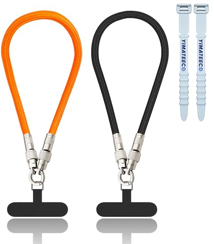 YIMATEECO Handykette Ladekabel Handy Lanyard, 2 in 1 Multi PD65W Schnellladung Typ C Handyband Handgelenk Kabel, USB C Kabel Tragbare Handy-Schlüsselband zum Wandern und Radfahren (0,3m)