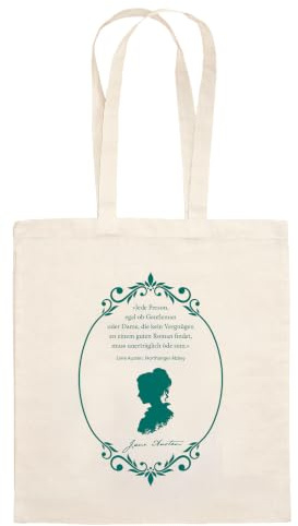 Umhängetasche Austen: Stofftasche, Jutebeutel. Aus 100% Baumwolle mit langen Trägern