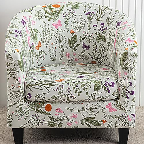 RTSFKFS 2-teiliger Clubsessel bezug Esselschoner Sesselüberwurf mit Elastisch Stretch Husse, Club Chair Schonbezug Sofabezug mit hoher Dehnung Sessel für Loungesessel Cocktailsessel(Color 30)