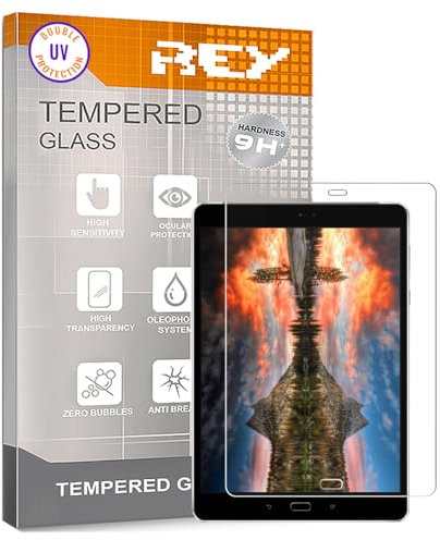 REY Protector de Pantalla para Tablet ASUS ZENPAD 3S - Z500M 10 (9.7), Cristal con Doble Protección UV, Vidrio Templado Premium 9H+
