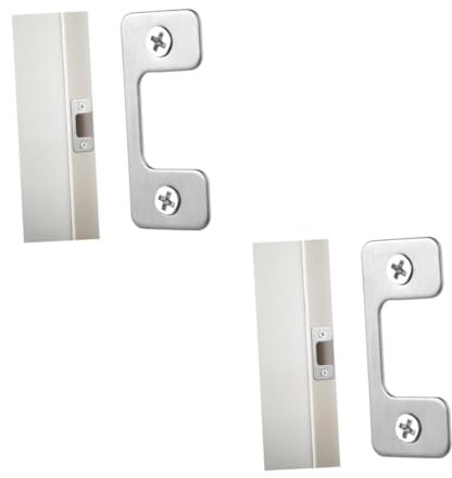 NUOBESTY 2 Pezzi Serratura Sicurezza per Porta Inossidabile per Serratura Protettore per Porta Installazione Facile e Resistente Elegante e Sicuro