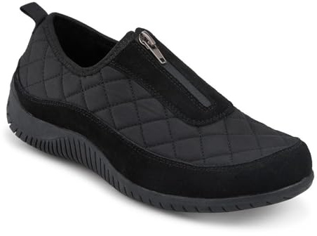 Pavers Womens Wide Fit Leather Slip-On Shoes with Zip Fastening | Spring Summer Collection | Slip On Shoe | Zip