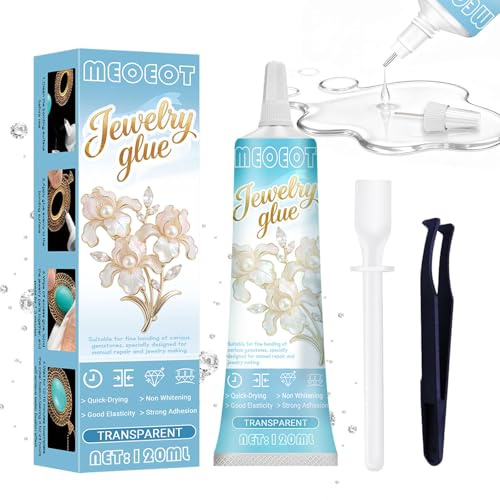 Meoeot 120ml Pegamento Para Joyas Fuerte, Impermeable Transparente, Pegamento Bisuteria, Cola Manualidades, Rhinestone Glue, Adecuado Para Reparación De Joyas Proyectos De Bricolaje
