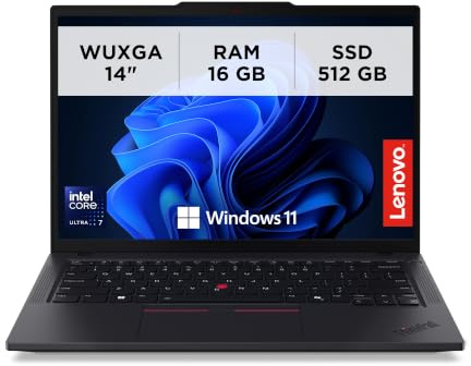 Lenovo ThinkPad T14 Gen 6 Ordinateur portable professionnel 14 WUXGA – Noir Processeur Intel Core Ultra 7 avec IA, RAM DDR5 16 Go, SSD 512 Go, caméra 5 MP