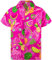 King Kameha Funky Chemise-Hawaienne, Manche-Courte, Flamingo-Melon, Rose, 3XL