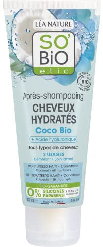 So'bio Etic Après-shampooing cheveux hydratés coco - Le tube de 200 ml