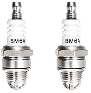 sourcing map 2 Stück BM6A Zündkerze 3 Elektrode für M7 / L7T / CJ8 Zündkerzenersatz
