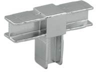 GIUNTO A T 3 VIE A CROCE PER TUBO QUADRO 25x25 mm PER AGGANCIO ANGOLO PER LA CREAZIONE DI STRUTTURE IN FERRO