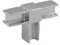 GIUNTO A T 3 VIE A CROCE PER TUBO QUADRO 25x25 mm PER AGGANCIO ANGOLO PER LA CREAZIONE DI STRUTTURE IN FERRO