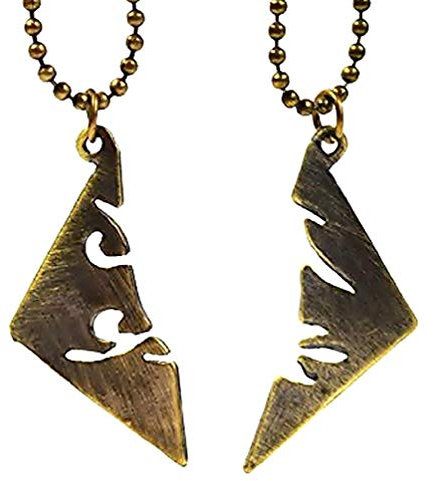 DIY 1 Set mit zwei Halsketten City of Bones The Mortal Instruments Rune Parabatai Shadowhunter Farbe Bronze Chic
