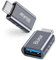 Blukar Adaptateur USB C vers USB 3.0 (OTG), [Lot de 2] Adaptateur Type C Male vers Port A Femelle Sync Rapide pour MacBook Pro, Galaxy S9/S10, etc.