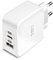 aiino Alimentatore USB-C per iPhone da 27W, Fast Charger, 2 Porte USB Quick Charge 3.0 e USB Type C PD, per iPhone Serie 13/12/11/X/SE, iPad/iPad PRO, Bianco