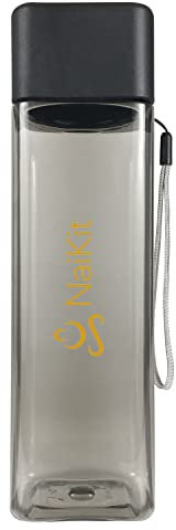 NaiKit Die BPAfreie, transparente Wasserflasche mit 480 ml Fassungsvermögen ist ideal für Kinder und Erwachsene. Diese wiederverwendbare Wasserflasche mit leicht zu tragendem Gurt ist ideal für Ihr