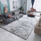 Calore Flauschiger Teppich ，Teppiche Wohnzimmer Shaggy Teppiche Schlafzimmer，Modern Hochflor Antirutschmatte Teppich Waschbarer Weiche Teppiche Bequeme ​für Wohnkultur (Grau Weiß, 200 x 300 cm)