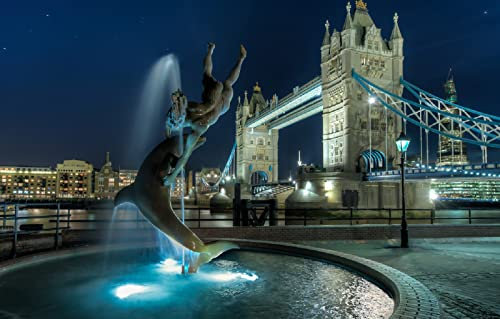 LHJOYSP wooden jigsaws for 1000 piece Tower Bridge, City of London, England 75x50cm