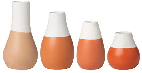 Unbekannt Mini Pastellvasen 4er Set Deko Vasen - Räder Design