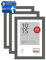DEHA Design Bilderrahmen, 10 x 15 cm (3er Set), Aluminium, Grau matt, Fotorahmen zum Auftstellen im Hoch- & Querformat, bruchsicheres Kunstglas, Boston