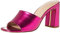 The Drop Pattie Mules à haut talon bloc pour Femme, Rose vif métallisé, 39.5