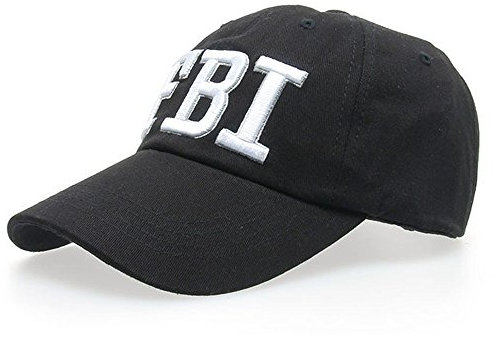 FBI bestickte Mütze Baseballmütze Letters Denim Baseball Cap Snapback Hip Hop Flat Hat Washed Vintage Baseball Cap Cotton Basecap Distressed Washed Caps Strandhut