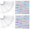 100 Pezzi Tip Unghie Espositore Unghie con Adesivi Numerici 1-100,Espositore per unghie,Unghie Finte per Espositore Colori Unghie,Espositore a Ventaglio Falso Nail,per salone di bellezza