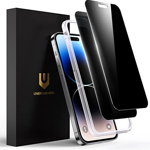 UNBREAKcable Sichtschutz Schutzfolie für iPhone 14 Pro (6.1 Zoll)[2 Stück] [9H Hart] Blickschutzfolie Privacy Screen mit Anti Spy, Kratzfest, Anti-Fingerprint und blasenfrei