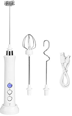 ATAAY Espumador de Leche Recargable por USB, batidora eléctrica de Alimentos, batidora de Mano, batidora de Huevos, batidor de Leche, Capuchino, Bebida, agitador