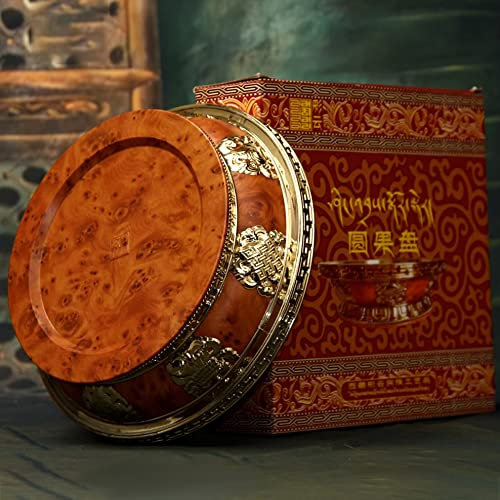 KAFELE Tibetaner Glückverheißender Obstteller, Innenbeutel Edelstahlgale, Butterbox Geschenkbox, Nudel-/Snack -Aufbewahrungsbox, Zen -Anbetung