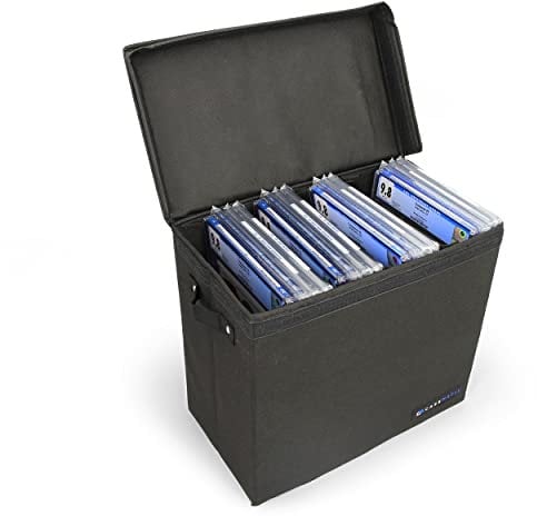 CASEMATIX Graded Comic Book Storage Case Fits up to 28 CGC Graded Comics, Lightweight Comic Book Bin with Three Removable Comic Book Box Partitions