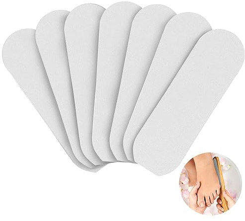 UPIQNG 60pcs Foot File Refills Pedicure Rasp Replacement Pads Self- Adhesive Coarse and Fine Sandpaper Reusable Callus Remover Tool (White)