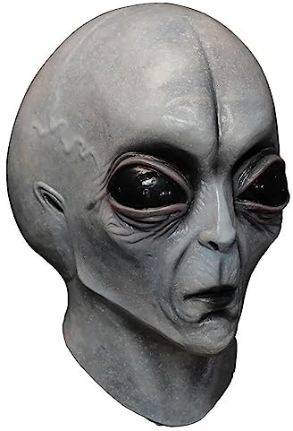 iFCOW Alieno per adulto, realistica Alien Safe Latex Head Cover Extraterrestre Biologico per Carnevale Halloween Cosplay Party
