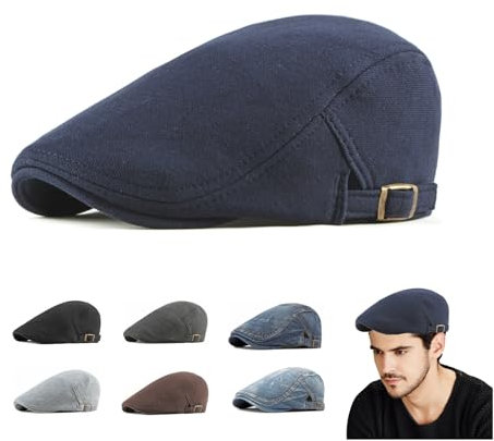 Siribelle Barrett Mütze Herren Schiebermütze Herren Einstellbar Flatcap Vintage Baskenmütze Newsboy Schirmmütze Gatsby Ivy Irischer Hut