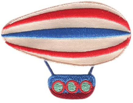 Catch the Patch Zeppelin Fahrzeug - (Größe: 6,5 x 5,2 cm) – Aufbügler & Applikationen in verschiedenen Größen – Ideal für Kleidung, Schulranzen, Jeans & Rucksäcke