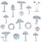 EONBES 45 Pieces Window Decals for Bird Strikes - Suncatcher Rainbow Static Clings for Windows - Anti-Collision for Glass Windows and Doors, Mushroom Style