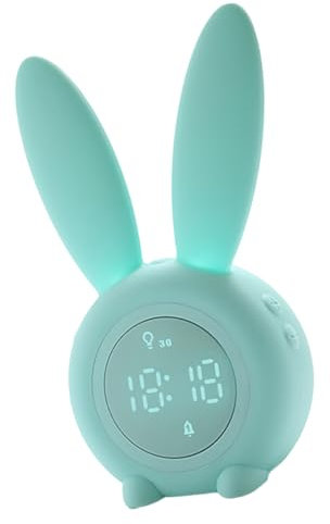 PRETYZOOM Desktop-Wecker Kaninchen Uhr Kinder hängender Wecker Digitaluhren digitaler Wecker kinderuhren Armbanduhr Kinder ja klingeln Uhr kleine Uhr Süßer Hase Nachtlicht