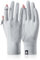 Feelorna Women UV Sun Protection Gloves, Summer Ice Silk Breathable Sunblock Gloves Full Finger Non-slip Touch Screen Driving Gloves for Riding Golf Fishing Outdoor Hiking