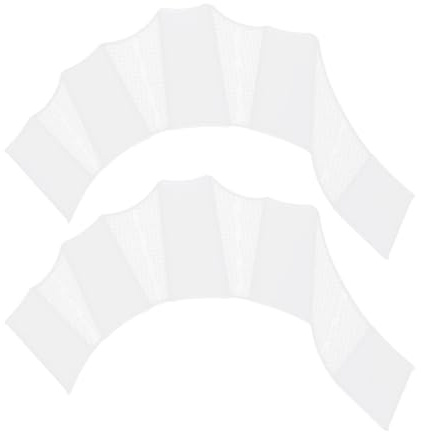 PATIKIL Guantes de Natación de Silicona, 1 Par de Guantes de Natación con Dedos Tipo Rana para Resistencia al Agua, Equipo de Aletas para Entrenamiento Acuático, Blanco, M