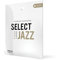 Gefeilte D'Addario Organic Select Jazz Blätter für Sopransaxophon, Stärke 2, medium, einzeln verpackt, 3er-Packung