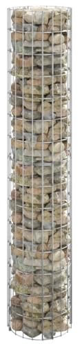 Poteau à gabion circulaire Acier galvanisé Ø30x150 cm,Panneaux de clôture-152013