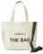 VINT+ Canvas Bag Damen Handtasche – Moderne Schultertasche mit wählbarem Tragegurt – Casual Shopper Tasche ideal für Arbeit, Uni, Schule & Reise | Wasserabweisend, 100% Baumwolle | Big, Creme Weiß