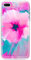 Berkin Arts Compatible with iPhone 8 Plus Case/iPhone 7 Plus Case Clear Silincone Cover Pink Flower Floral Design Peony Blossoms