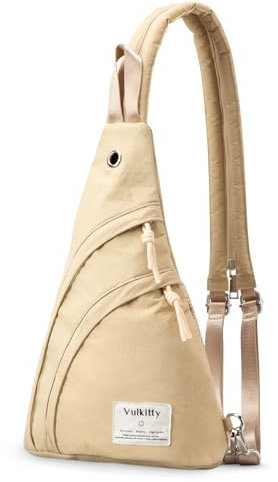 Vulkitty Sling-Rucksack Umhängetasche Brusttasche Tagesrucksack Leicht Wasserabweisend für Outdoor Wanderungen Reisen Radfahren