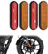 Fonyiunce 4 Stück 100 x 24 x 8mm Motorrad Fahrrad E4 Reflektor Gabel-Reflektor, Gelb Gabel Rückstrahler, Katzenaugen Fahrrad, Selbstklebend Rückstrahler Fahrrad, für Motorcycle Scooter Fahrrad Moped