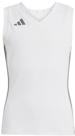 adidas Mädchen Volleyball Quickset Sleeveless Jersey Youth Shirt, White, 11-12 Years