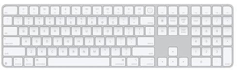 Apple Magic Keyboard with Touch ID and Numeric Keypad for Mac models with Apple silicon - US English - White Keys 