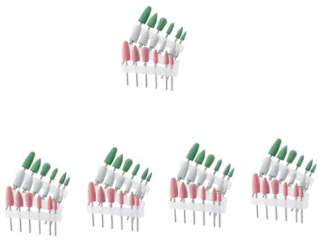 minkissy 5 Juegos Brocas Para Uñas De Gel Perforar Brocas De Manicura Para Uñas Molienda Portátil Lapto Puntas De Uñas De Manicura Brocas Para Manicura De Cutículas Gel De Sílice 18 Uds * 5