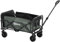 Outsunny Chariot de Transport Pliable, Chariot à roulettes avec poignée télescopique, 2 Poches, Ouverture arrière, pour extérieur, Festival, Camping, Plage, Vert