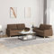 Snsowed 2-TLG. Sofagarnitur mit Kissen Braun Stoff, Sofa Mit Relaxfunktion, Couchgarnitur, Wohnzimmer Sofa, Couch, Sofa Set 3201277