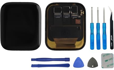 E-yiiviil Écran tactile LCD de rechange compatible avec Apple Watch SE (2ème génération) [GPS 44 mm] avec outils (noir)