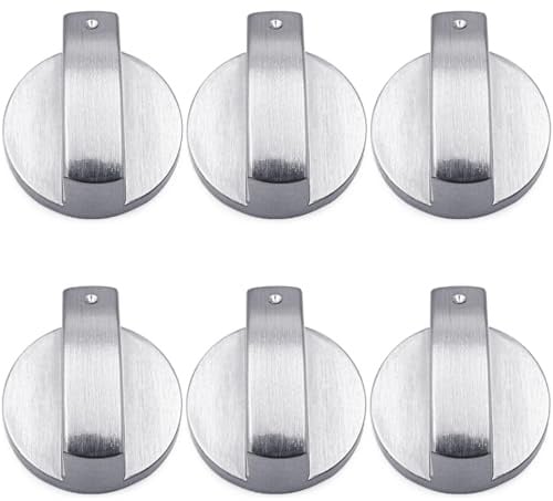 Lot de 6 boutons rotatifs de rechange pour four et cuisinière en métal 6 mm